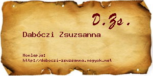 Dabóczi Zsuzsanna névjegykártya
