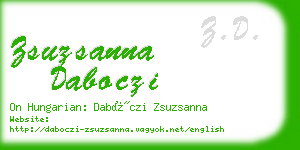 zsuzsanna daboczi business card